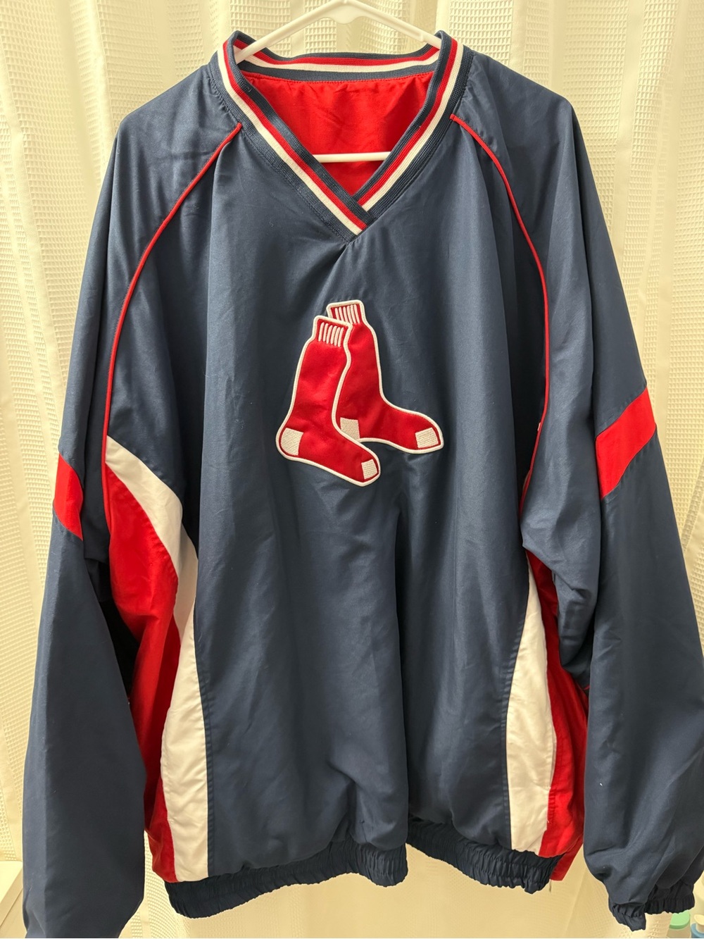Vintage Boston Red Sox Navy & Red reversible Pullover Windbreaker 3XL